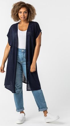 Roman Cap Sleeve Longline Cardigan