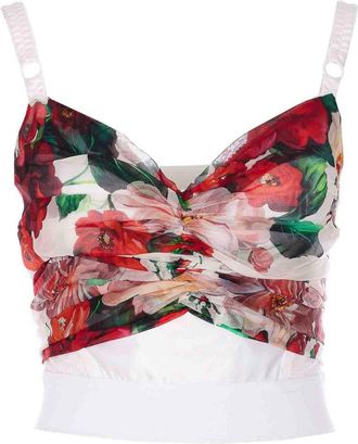 Dolce & Gabbana White Crop Top