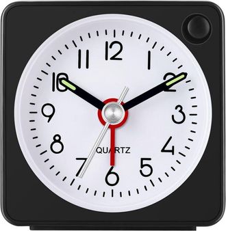 OEM Reloj Despertador Anal&oacute;gico Cl&aacute;sico De Viaje Con Funci&oacute;n De Repetici&oacute;n Y Luz, Mini Reloj Despertador, Tama&ntilde;o Peque&ntilde;o, Alarma Silenciosa Sin Tictac, Al