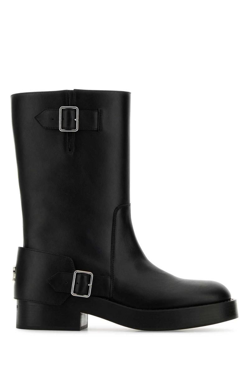 ミドルブーツ COURREGES Women Boots 423SAB014CV0023 black Courreges Leather Zipped Ankle Boots 423SAB014CV0023-BLACK