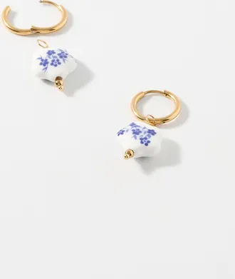 Simons Womens Blue flower earrings