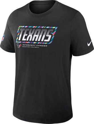Nike Houston Texans Crucial Catch Sideline Nike Mens Dri-FIT NFL T-Shirt in Black | 034J00AZUD-F9R