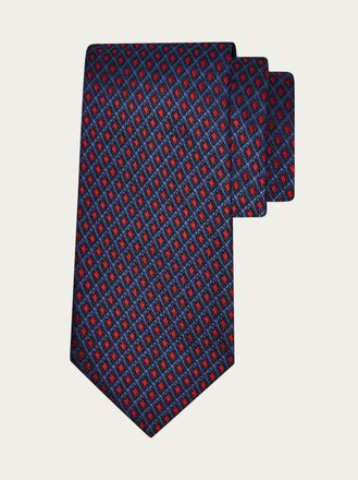 Ferragamo Men Jacquard tie - Infinite Inspirations Blue