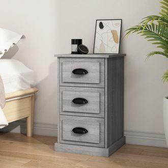 vidaXL Vidaxl - Mesita De Noche Madera Contrachapada Gris Sonoma 39x39x67 Cm
