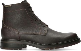 Mephisto Stijlvolle Heren Enkellaars - Donkerbruin - Heren - Veterlaarzen - Bruin - 40 1/2 EU - Leer - Schoenen