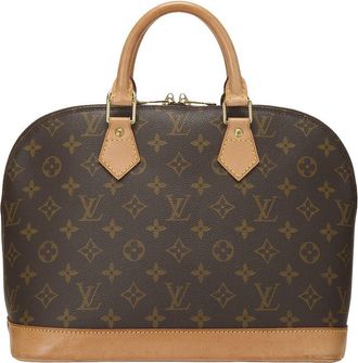 Louis Vuitton Brown Monogram Coated Canvas & Vachetta Leather Alma Pm (Authentic Pre-Loved)