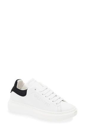 Mario Valentino Fresia Sparkling Sneaker in White Black at Nordstrom Rack, Size 6