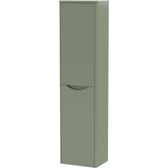 Nuie Nuie Lunar Wall Hung 2-Door Tall Unit 356mm Wide - Satin Green