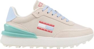 Tommy Hilfiger Classic Running Sneaker - Dames - Sneakers - Beige - 36 EU - Leer - Schoenen