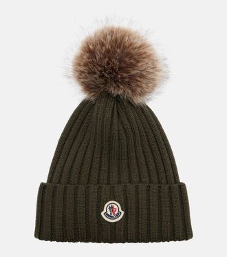 Moncler Berretto in lana vergine con logo