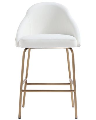 Manhattan Comfort Gracie Modern Leatherette Counter Stool With Steel Legs