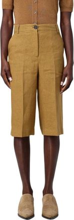 Pinko Cattolica Bermuda - Dames - Korte Broeken - Bruin - M - Katoen - Korte Broeken