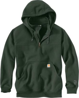 Carhartt Work in Progress Heavyweight Quarter-Zip Sweatshirt Hoodie f&uuml;r Herren | gr&uuml;n