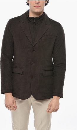 Corneliani CC COLLECTION Solid Color 3-Button Blazer with Removable Che size 50