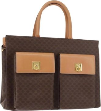 Celine Pre-owned Vintage Macadam Tote Bag - Dames - Vintage Shopper - Bruin - ONE Size - Leer - Vintage