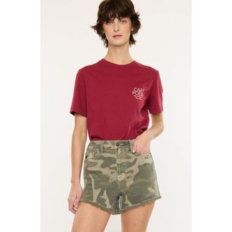 Kancan Khalil High Rise Shorts in Camo at Nordstrom, Size 26