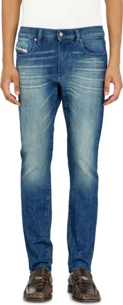 Diesel Slim Jeans Regular Waist 2019 D-Strukt, Dark blue, Zip fly