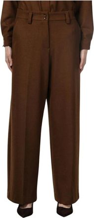 Mason's New York Wide Elax Chino Trousers - Trousers - Mujer - Marr&oacute;n - 2XS