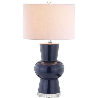 Jonathan Y Designs Julia 28.5 Ceramic LED Table Lamp in Navy at Nordstrom