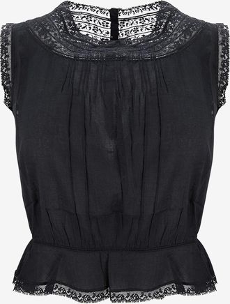 D&ocirc;en &Auml;rmelloses Rundhalstop aus Baumwolle Lilibeth