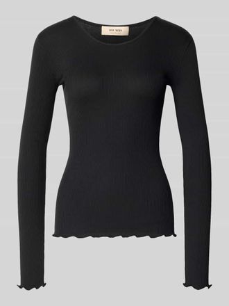 Mos Mosh Longsleeve mit Seiden-Anteil Modell Elaine in Black, Gr&ouml;&szlig;e M/L