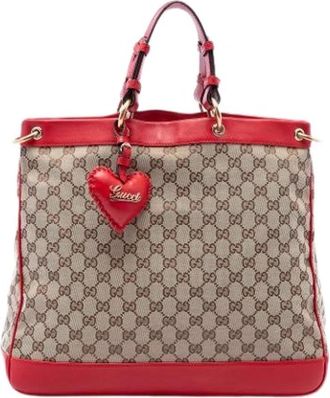 Gucci Pre-owned Satchel - Dames - Vintage Shopper - Rood - ONE Size - Leer - Vintage