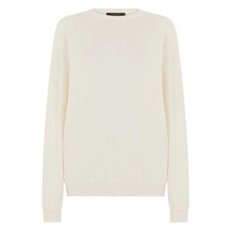 Slowear Round-neck Knitwear, male, Beige, Size: 2XL Crew Neck Sweater