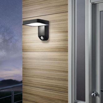 Eglo Eglo L&aacute;mpara Solar Led De Pared Para Jard&iacute;n Pastion Negro 4,5 W