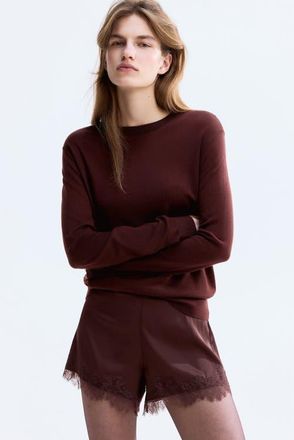 H&M Merino Wool Jumper in Dark Brown at Nordstrom, Size X-Small