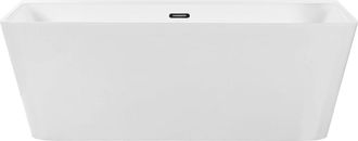 Beliani Ba&ntilde;era Independiente De Acr&iacute;lico Sanitario Blanco Rectangular Individual 170 X 80 Cm Dise&ntilde;o Minimalista Hassel