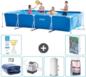 Intex Piscina Con Estructura Rectangular - 450x220x84 Cm - 7-piezas S155