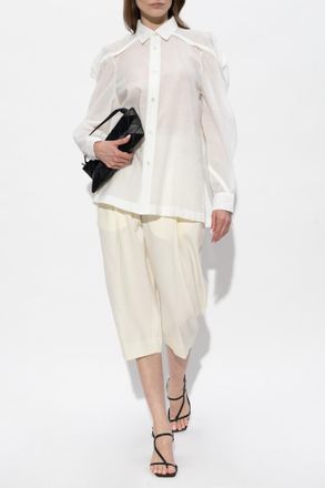 Issey Miyake Shorts With A Slit At The Waist, Womens, Cream