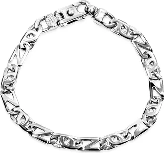 Pompeii3 Mens Designer Mariner Link 14k Gold (26gram) or Platinum (42gram) 7mm Bracelet 9