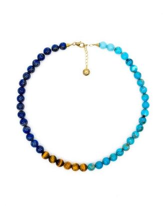 Fry Powers Turquoise, Lapis, Tiger Eye Collar Necklace in Blue at Nordstrom