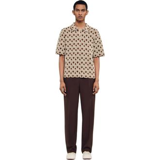 Sandro Rope jacquard shirt in Butter Cream at Nordstrom, Size Xx-Large