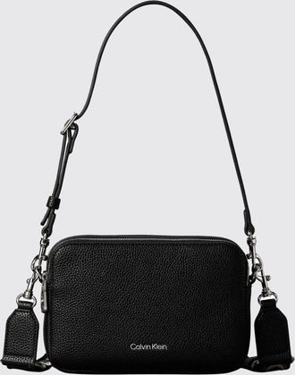 Calvin Klein Faux Leather Mini Crossbody Bag with Logo Strap