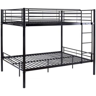 Habitat et Jardin Letto a castello doppio Adam - Rete inclusa - 140 x 190 cm - Nero