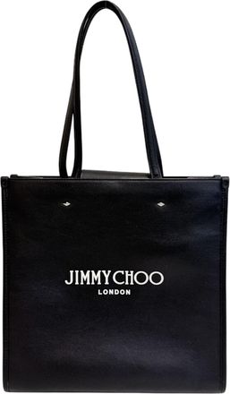 Jimmy Choo London Black Leather Tote Bag (Pre-Owned)