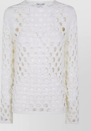 Comme Des Gar&ccedil;ons long sleeve round neck open knit sweater