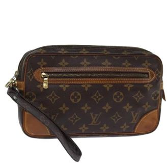 Louis Vuitton Pre-owned Canvas clutches - Dames - Pre-owned - Bruin - Maat: ONE Size Leer