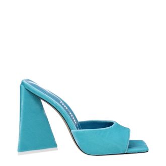 The Attico Light Blue Velvet Platform Womens Sandals