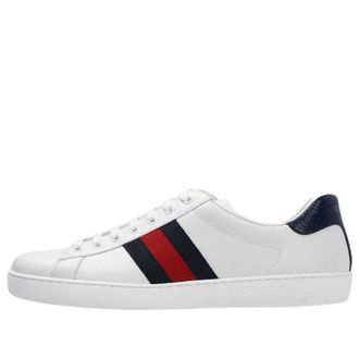 Gucci Ace Leather White Blue 386750-02JR0-9072