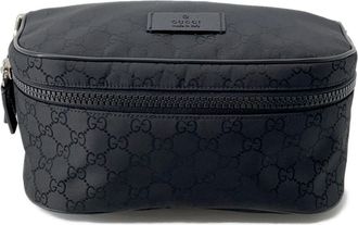 Gucci Black Nylon Canvas Shoulder Bag Sling Bag (Pre-Owned)