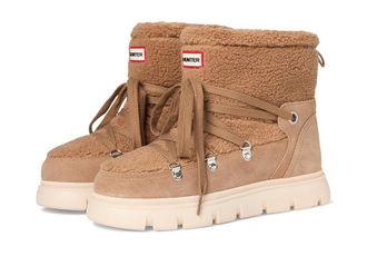 Hunter Moriah Womens Boots Medium Brown Faux Fur Suede : 5 M