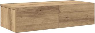 vidaXL Vidaxl - Estante De Pared Cajones Madera Contrachapada Roble Artesanal