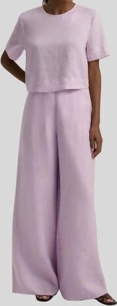 Favorite Daughter Wide Leg Linen Pants In Wisteria Musk