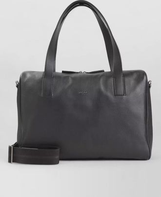 Ermenegildo Zegna travel bag calf leather shoulder strap