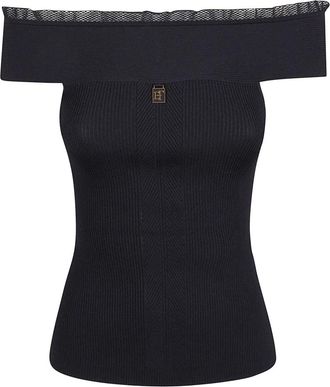 Elisabetta Franchi Mujer, Camisetas, Azul, Talla: S