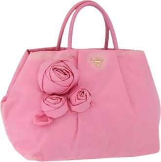 Prada Pre-owned Vintage Hand Bag - Dames - Vintage Handtas - Roze - ONE Size - Nylon - Vintage