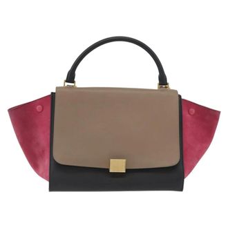 Celine Trapeze Leather With Suede Multicolour Leather Handbag (Pre-Owned)